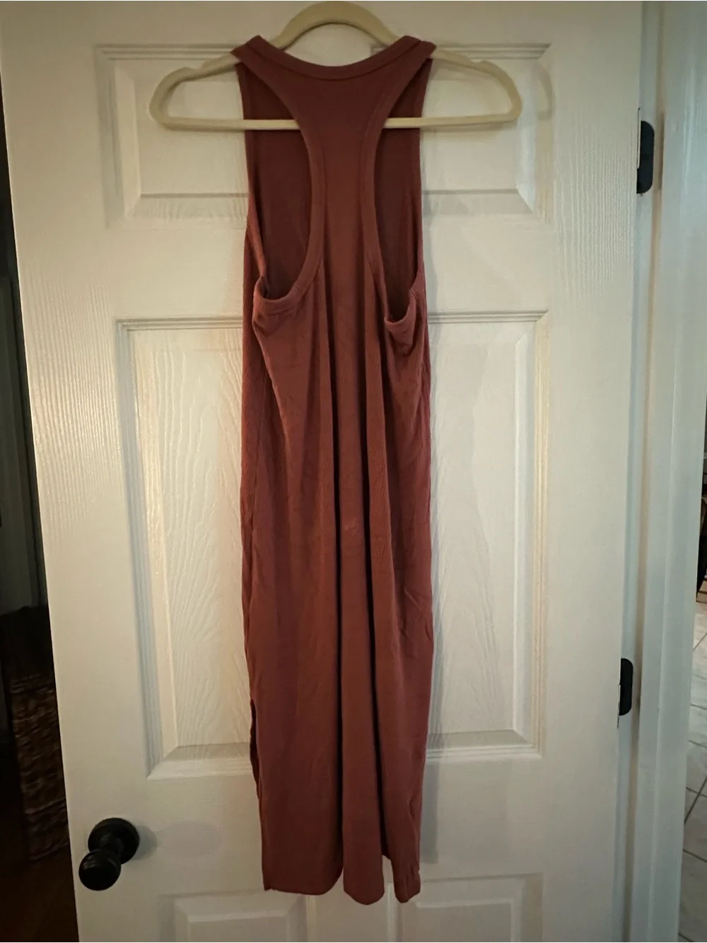 Sleeveless Rust Maxi Dress - abercrombie